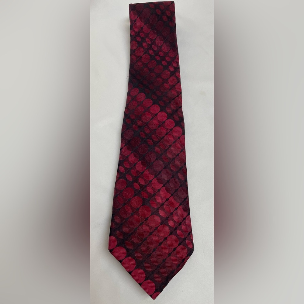 Stafford Burgundy and Black Patterned Tie